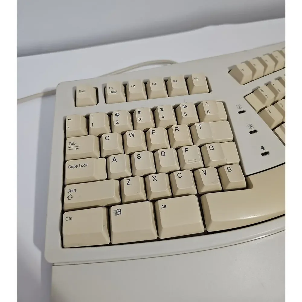 Vintage Microsoft Ergonomic Natural Keyboard 58221 Made in USA Windows